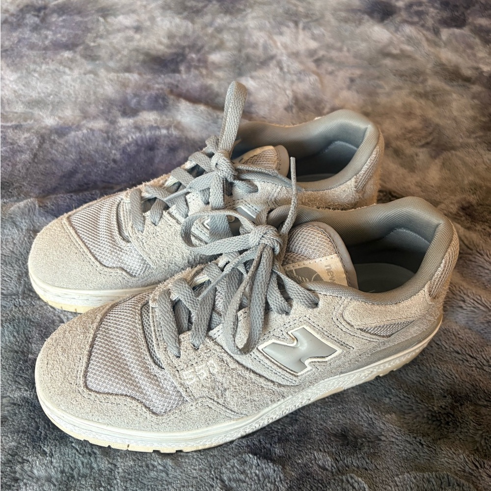 New Balance Light Gray Textured Sneakers